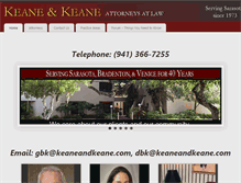 Tablet Screenshot of keaneandkeane.com